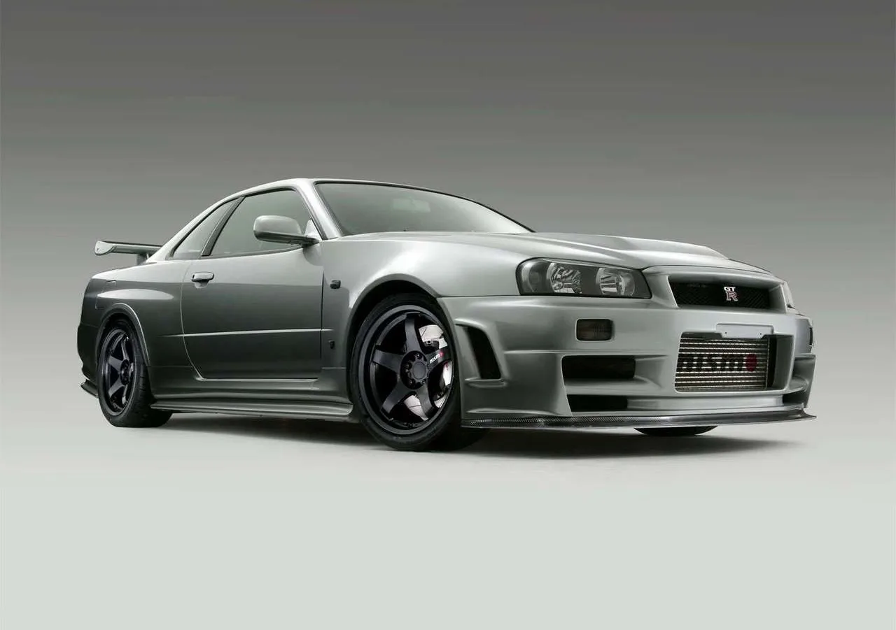 Nissan Skyline GT-Rs in a studio